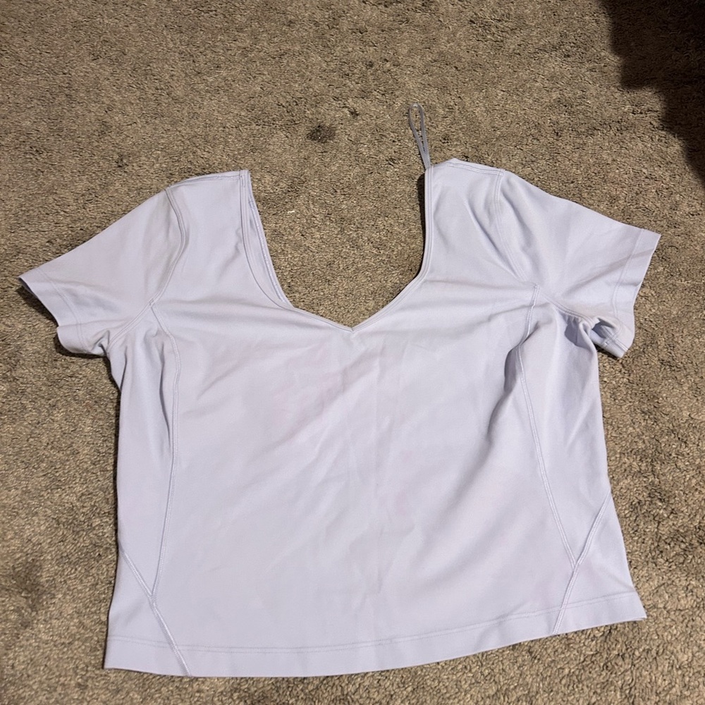 lululemon athletica Soft Gray Short Sleeve Top - Picture 3 of 5